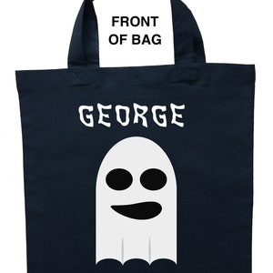 Ghost Trick or Treat Bag, Personalized Ghost Halloween Bag, Ghost Loot Bag