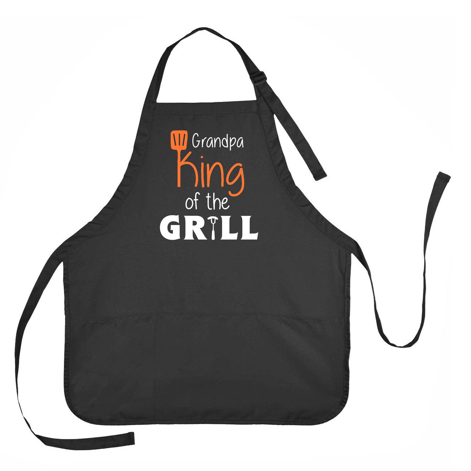 Grandpa King of the Grill Apron Grandpa Grilling Apron Etsy