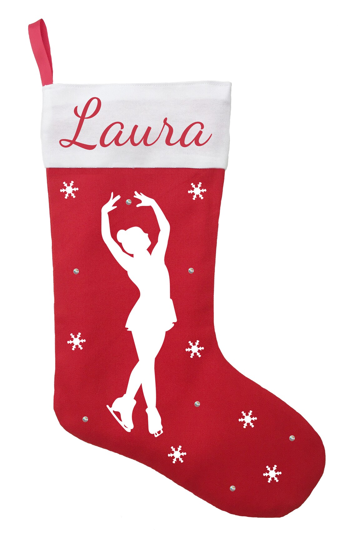 Figure Skating Christmas Stocking Ice Skater Stocking Figure Etsy