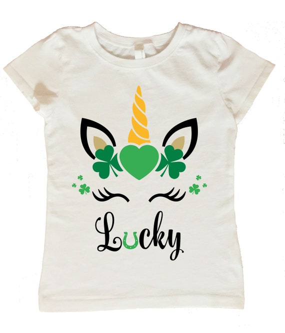 St Patricks Day Unicorn Shirt Girls Outfit Lucky Shamrock T-Shirt St Patricks Day Unicorn Shirt Girls Outfit Lucky Shamrock T-Shirt