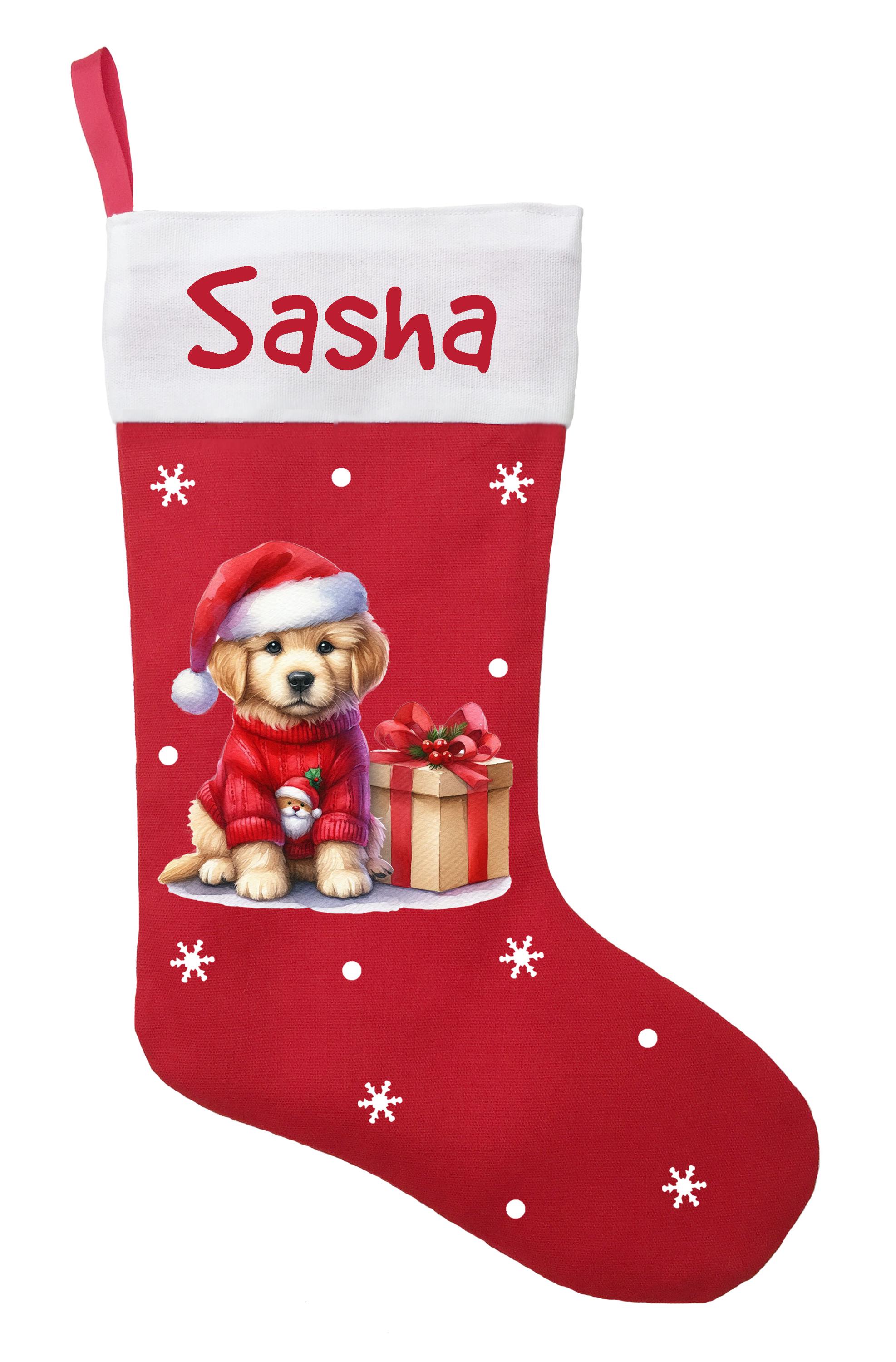 Yellow Lab Stocking Golden Lab Puppy Christmas Stocking, Golden Labrador Puppy Christmas ...