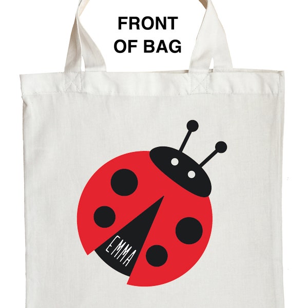 Ladybug Truco o Treat Bolsa, Personalizado Ladybug Halloween Bag