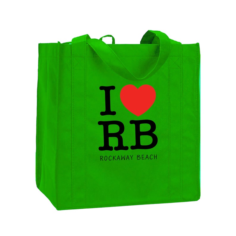 Custom Reusable Shopping Bag, Personalized Reusable Grocery Bag, I Love My City Shopping Bag, I Love Reusable Shopping Tote, I Love Grocery Green