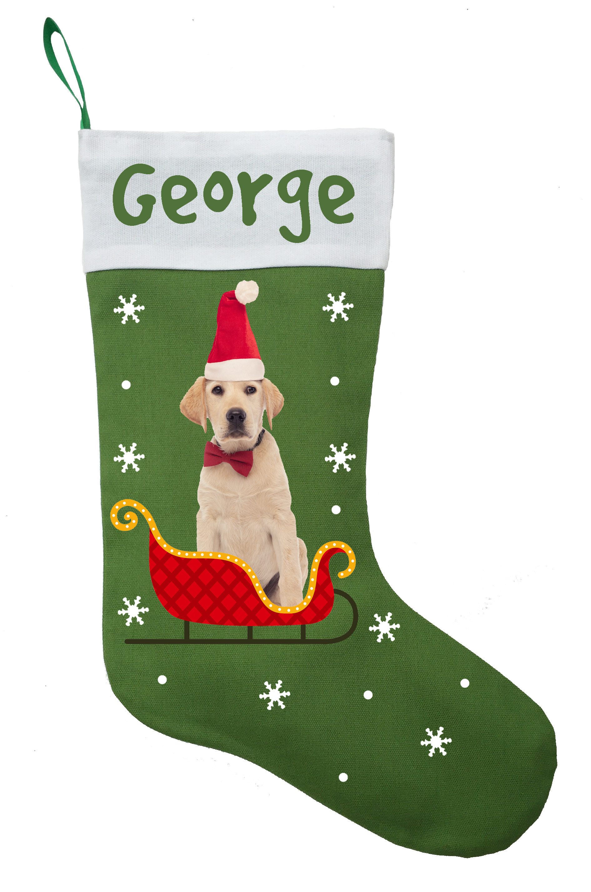 Yellow Lab Christmas Stocking Yellow Labrador Christmas - Etsy