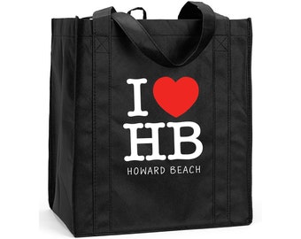 Custom 'I Love My City' Reusable Shopping Bag