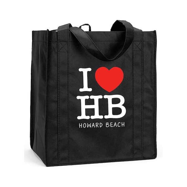 Custom Reusable Shopping Bag, Personalized Reusable Grocery Bag, I Love My City Shopping Bag, I Love Reusable Shopping Tote, I Love Grocery