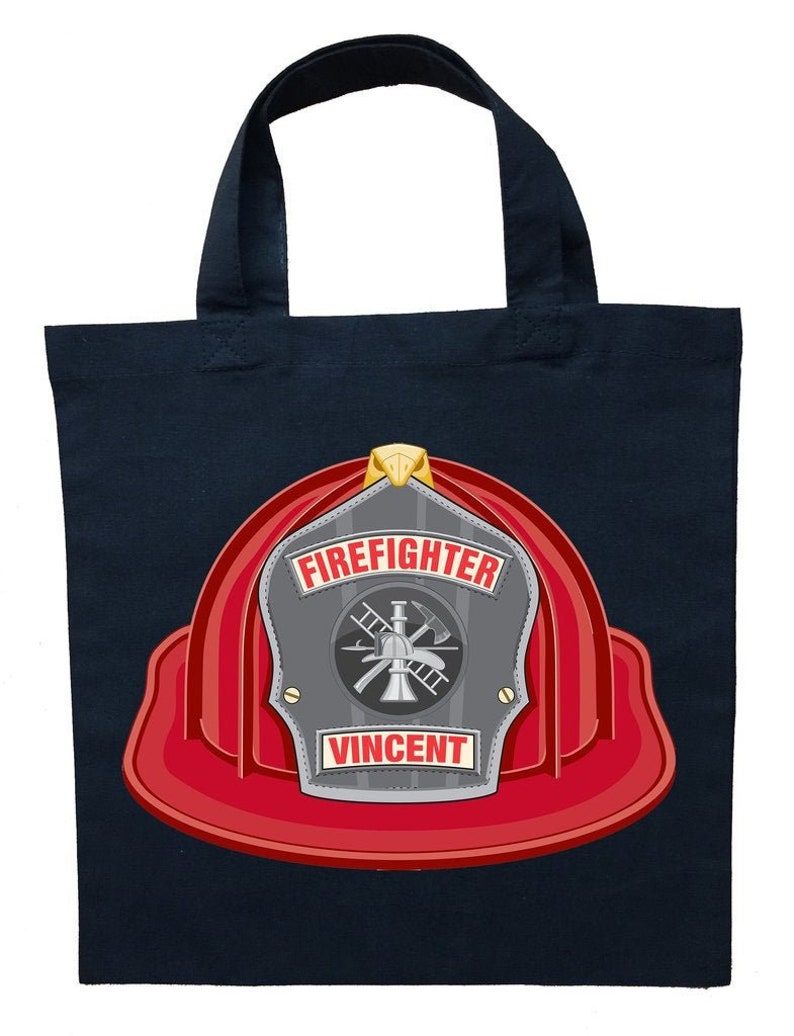 Firefighter Trick or Treat Bag Personalized Fireman Halloween Etsy