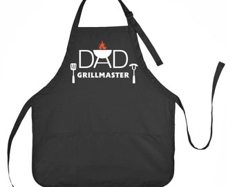 Dad Grillmaster Apron, Poly Cotton Blend, Father's Day Gift