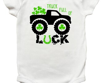 Truck Full of Luck St Patricks Day Baby Romper or Shirt