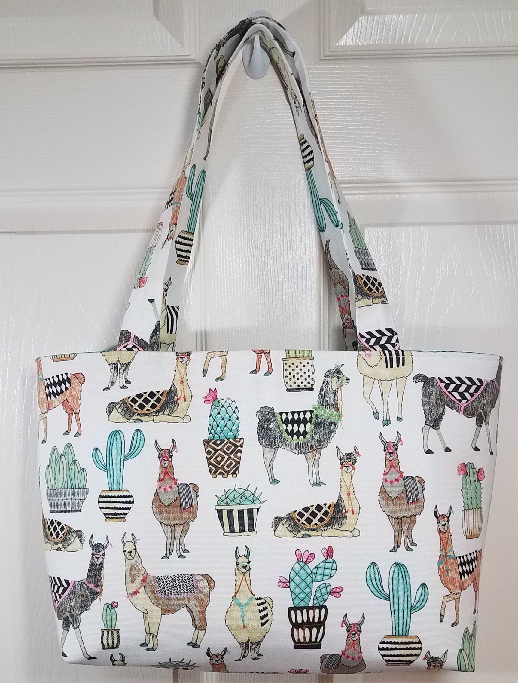 Cactus and Llama Diaper Bag Organizer Baby Shower Gift Grey 