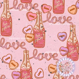 Love Potions | Seamless File, Surface Pattern, Fabric Design