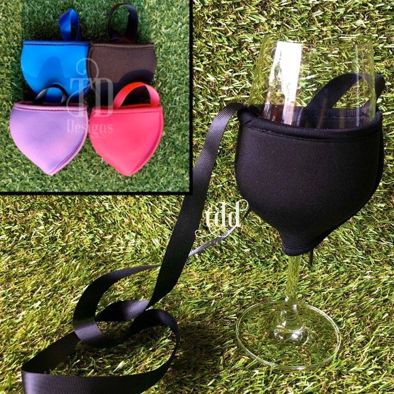 Wine Glass Holder With Lanyard Sling Necklace Personalise Etsy Australia