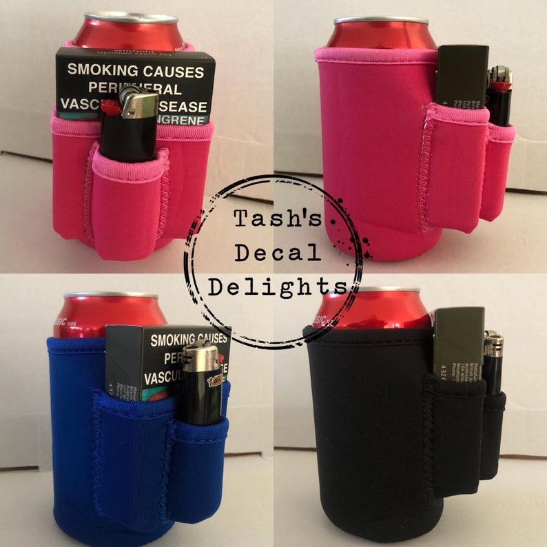 Stubby Holder Smokes Cigarettes Lighter Drink Cooler Etsy Australia