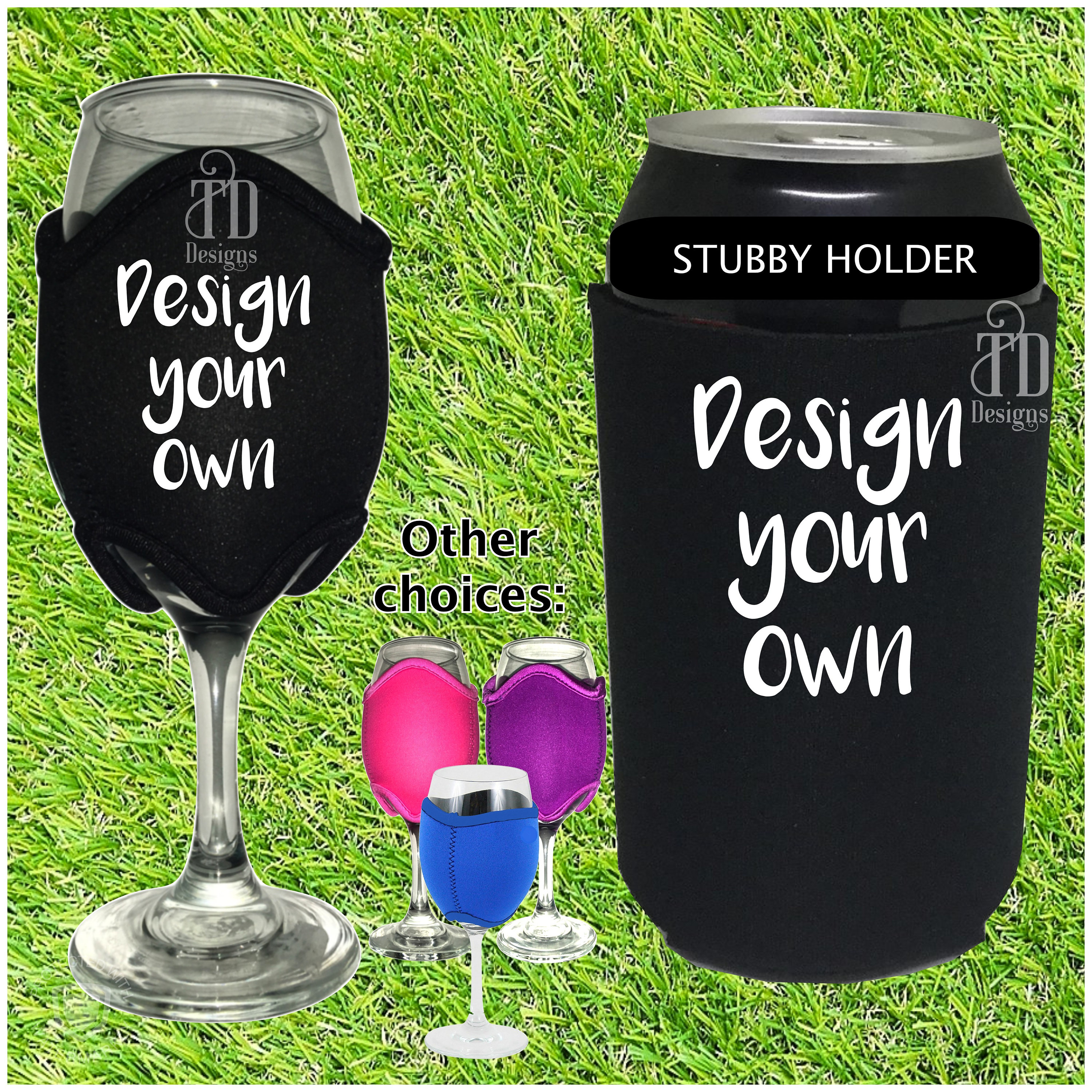 Design your own Stubby holder Drink cooler Wine customise Etsy