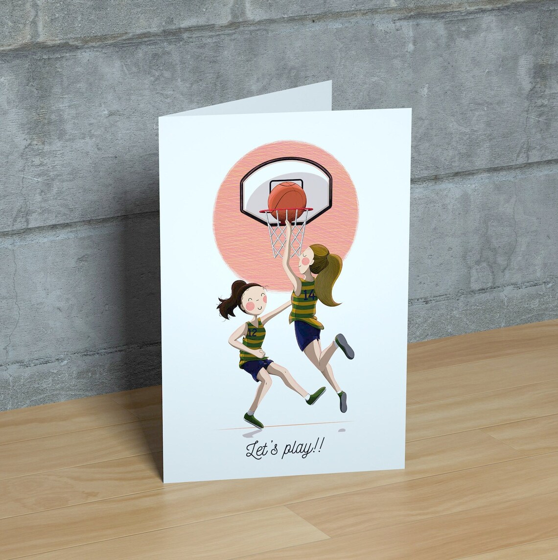 Basketball Paar Karte Basketball Grußkarte | Etsy