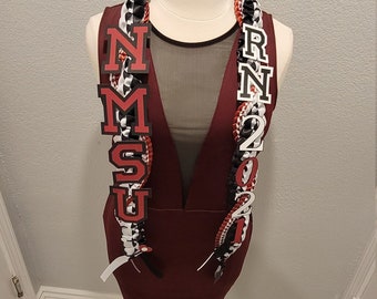 Custom Double Lei with School Year, School Name and Major