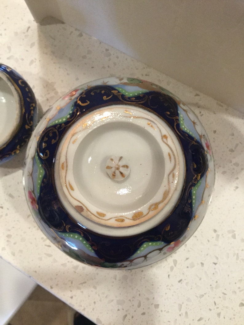 Antique handpainted porcelain Cloisonne Ginger Jar