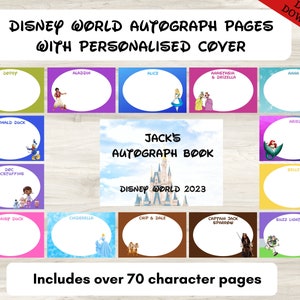 Personalised ECO Disney Autograph Book, Land, World, Cruise