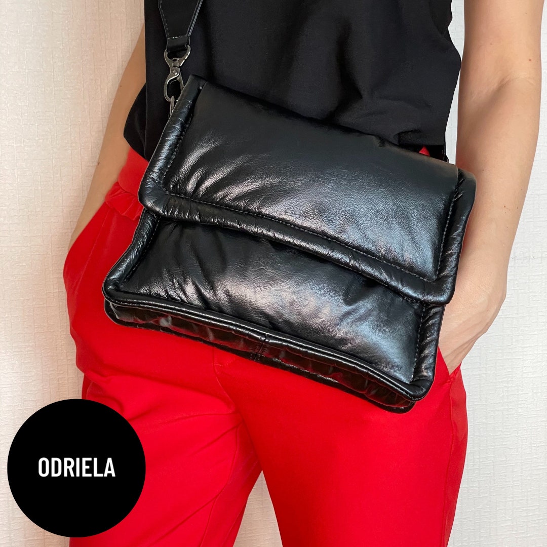 100 Trendy Leather Puffy Handbag Crossbody Bag Shoulder Bag Etsy