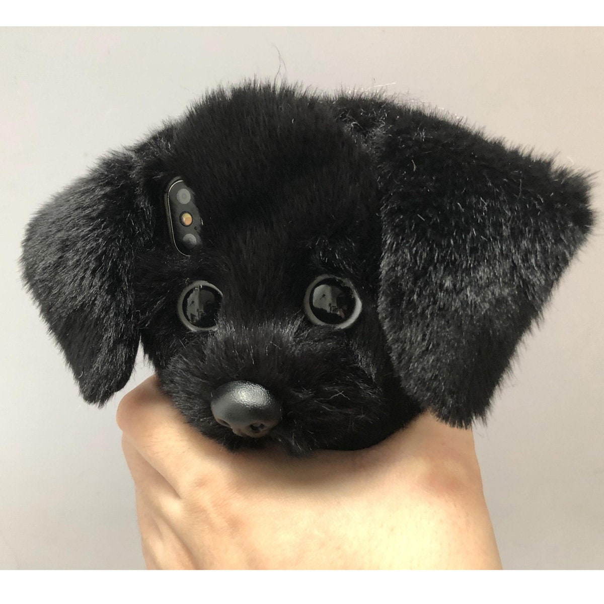 Cute 3D Cartoon Black Dog Doll Plush Fuzzy Fluffy Fur Phone - Etsy Cute 3D Cartoon Black Dog Doll Plush Fuzzy Fluffy Fur Phone - Etsy