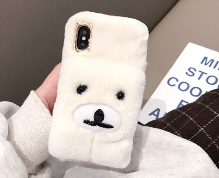 Cute 3D Cartoon Bear Merry Christmas Phone Case Soft TPU | Etsy