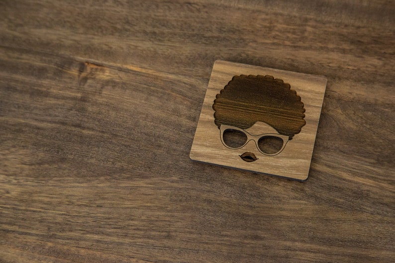 Hipster Coasters. Wood image 5