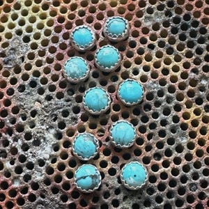 Kingman Turquoise and Sterling Silver Stud/Post Earrings