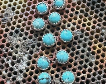Kingman Turquoise and Sterling Silver Stud/Post Earrings