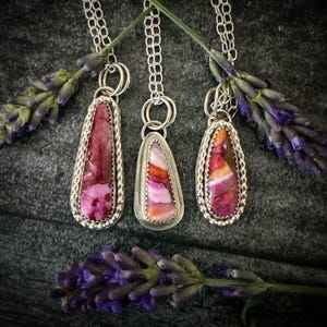 Pink Dahlia (Spiny Oyster) Necklaces - Sterling Silver - Multiple Options