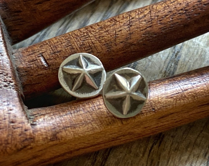 Minimalist Sterling Silver Star Earrings - Post/Stud - Recycled Silver