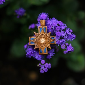 Woodcarving cross Ethno wooden cross Original gift woodcarving Wooden accessories necklace Wooden cross