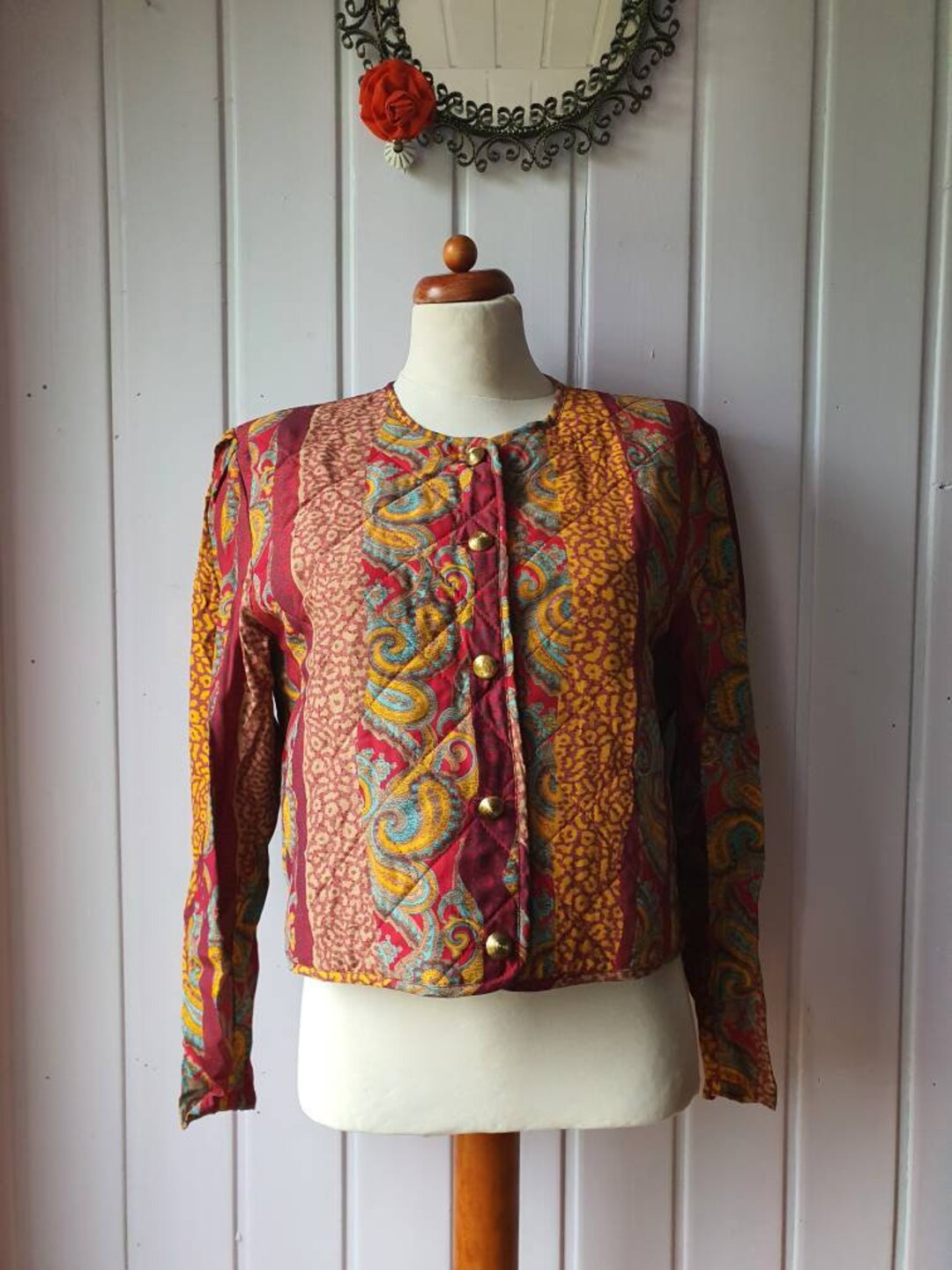 Paisley, Short, Lightweight Vintage Blouson, Size 40/42 - Etsy