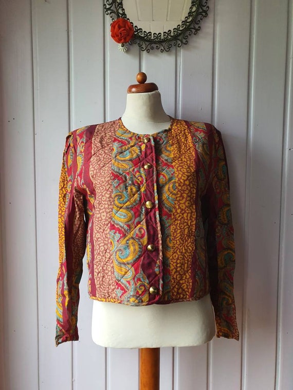Paisley, Short, Lightweight Vintage Blouson, Size 40/42 - Etsy