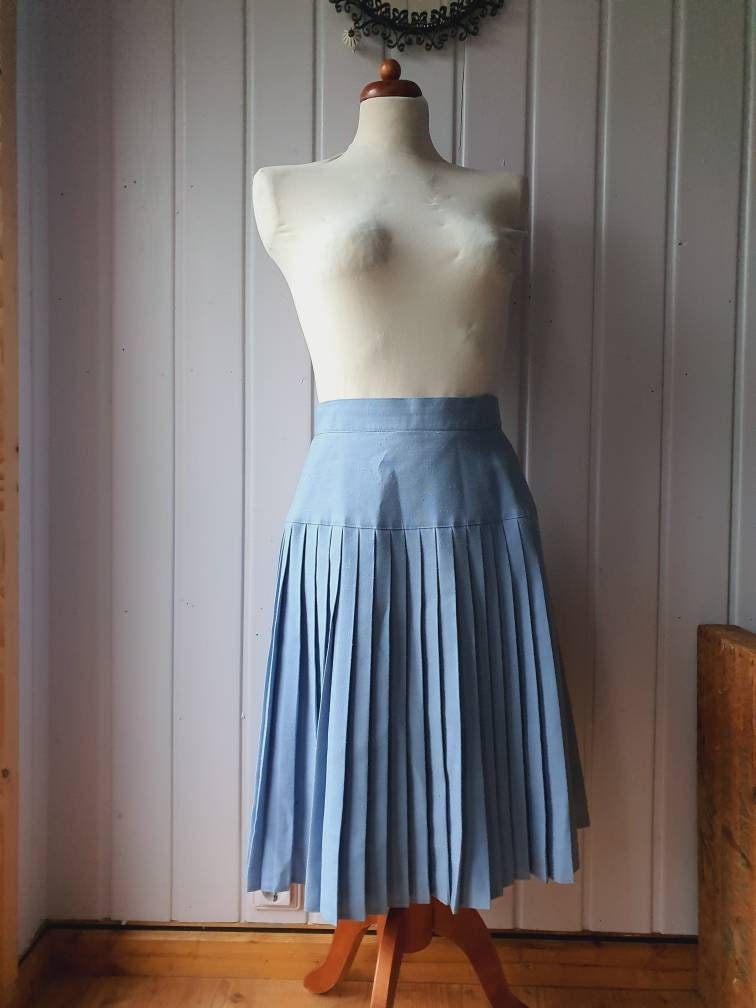 Light Grey Pleated Skirt -  UK