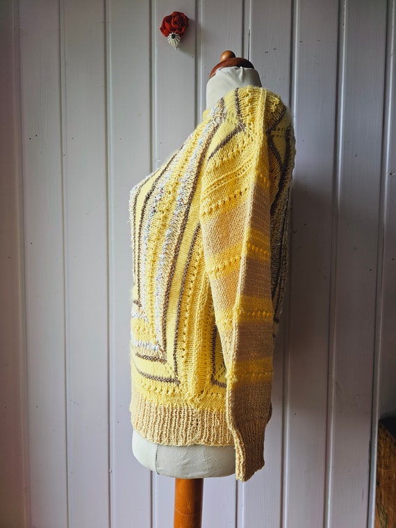 Vintage handmade granny square sweater size 38 - image 6