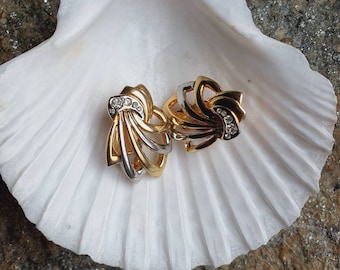 High-quality, elegant vintage clip-on earrings