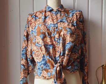 Viscose,Florale vintage Bluse,Gr.42/44/46,non stop