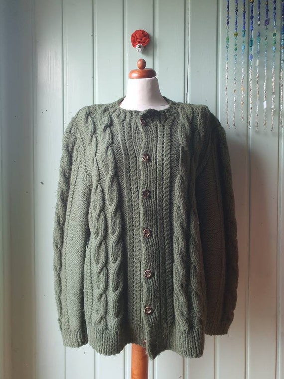 Thick,warm traditional cardigan,handmade