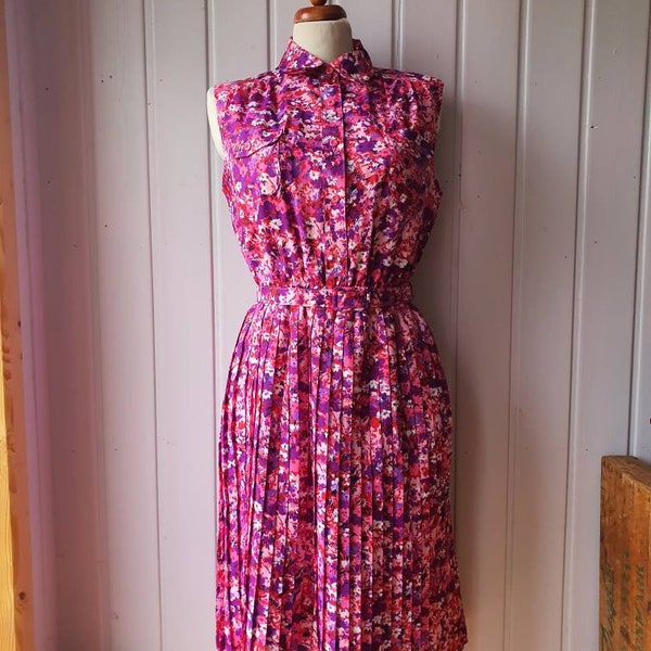 Mille Fleur,Vintage Hemdkleid in leuchtenden Farben Gr.40/42 C&A