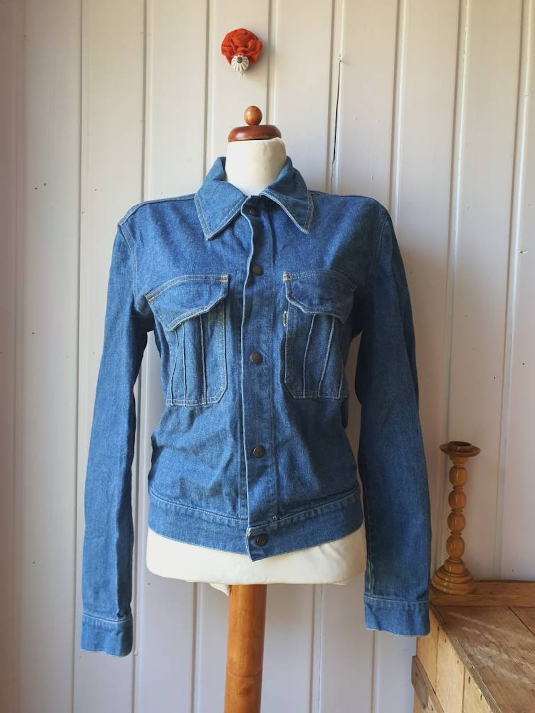 Veste en jean Levis vintage annees 60 70 White Label taille 38 40 Etsy France