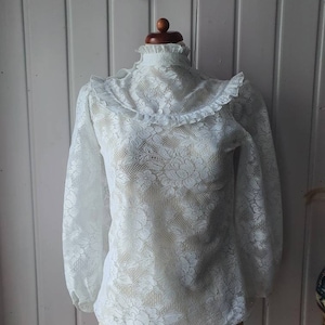 Offwhite,viktorianische Bluse,Gr.36