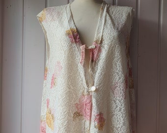 Handcrafted vintage vest, crochet, size 42/44