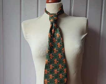 Silk, vintage tie, 70s, silk butterfly