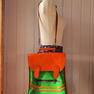70s handbag large faux leather