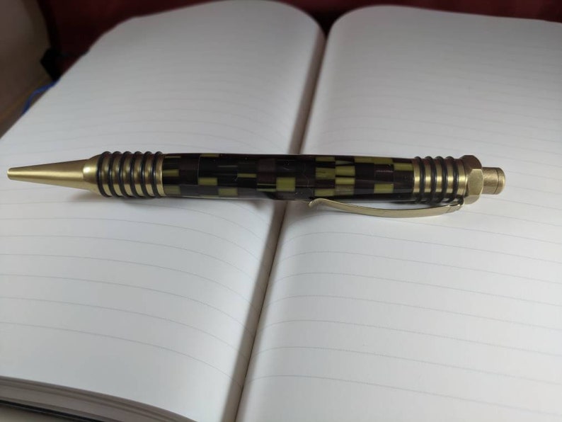 Hand Turned Spartan Pen with a Mosaic style body