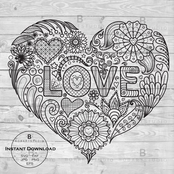 Download Mandala Heart Svg For Silhouette - Layered SVG Cut File ...