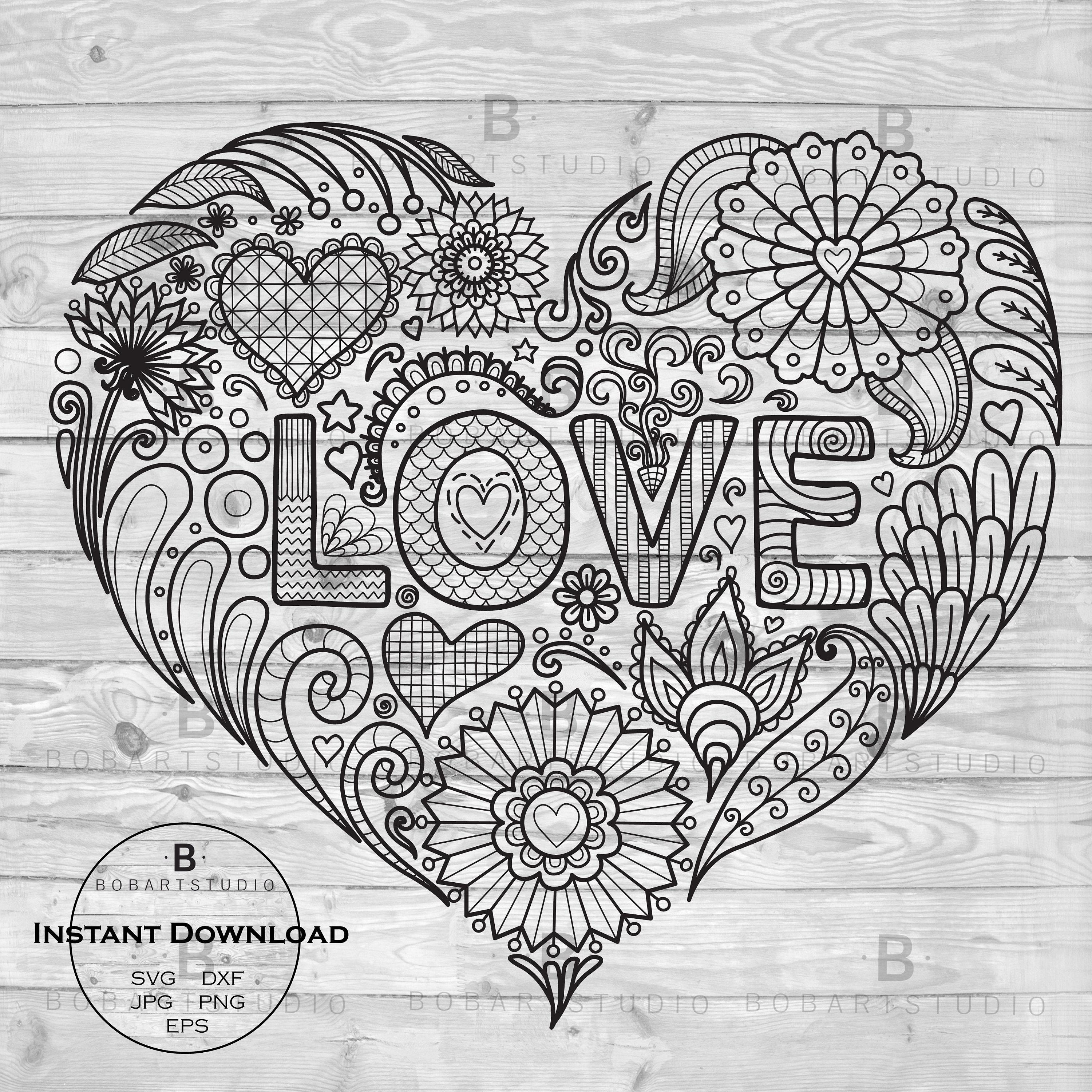 Free Free 124 Heart Mandala Cricut SVG PNG EPS DXF File