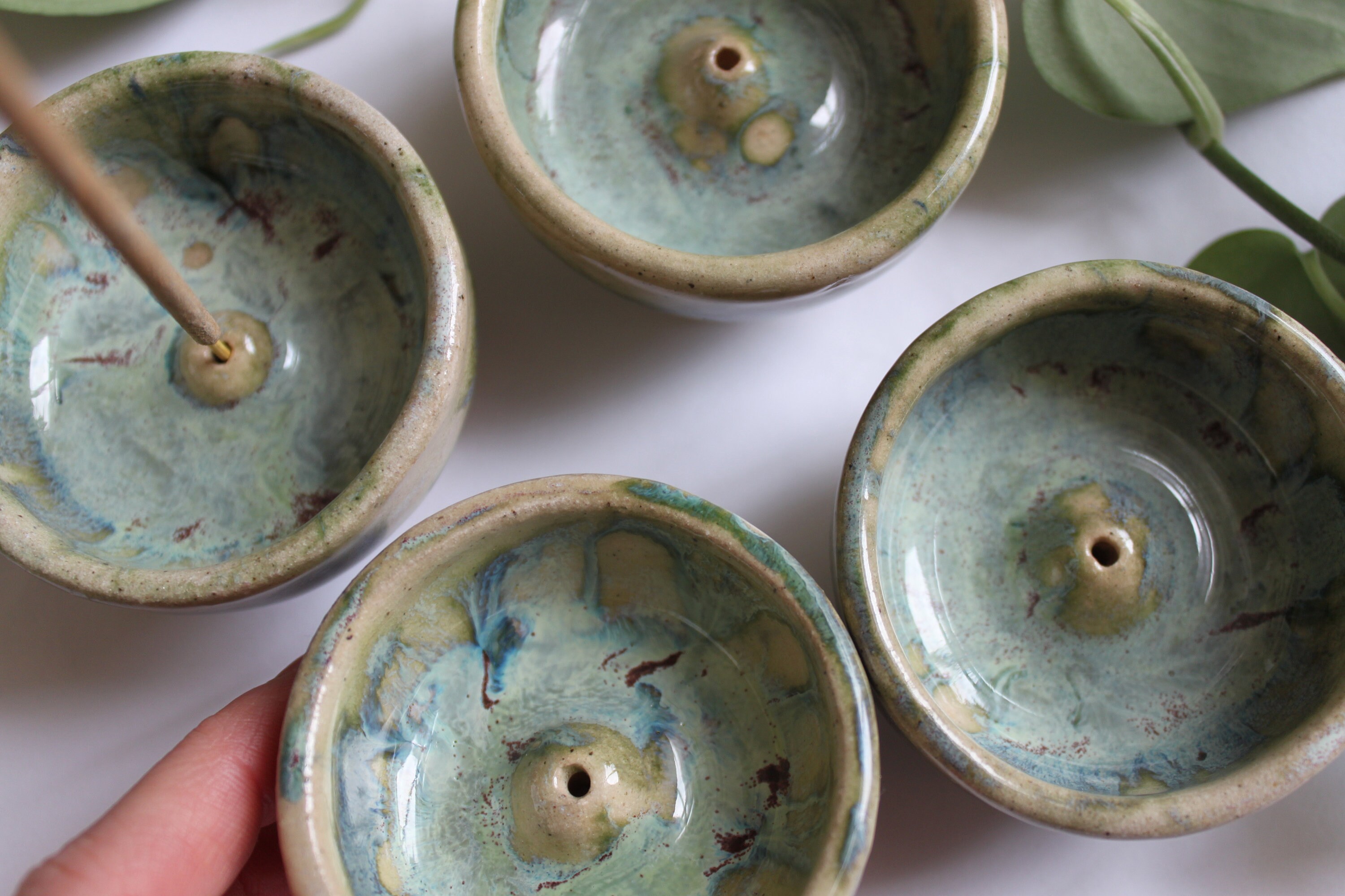 Handmade Ceramic Mini Incense Holder Bowl Multi Listing Ocean Etsy
