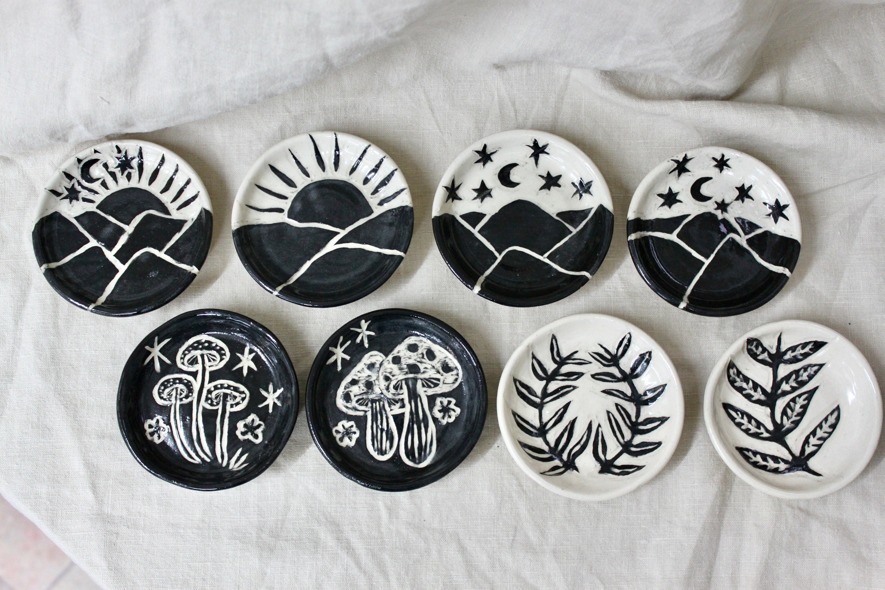Handmade Ceramic Trinket Dish Small Catch All Ring Dish