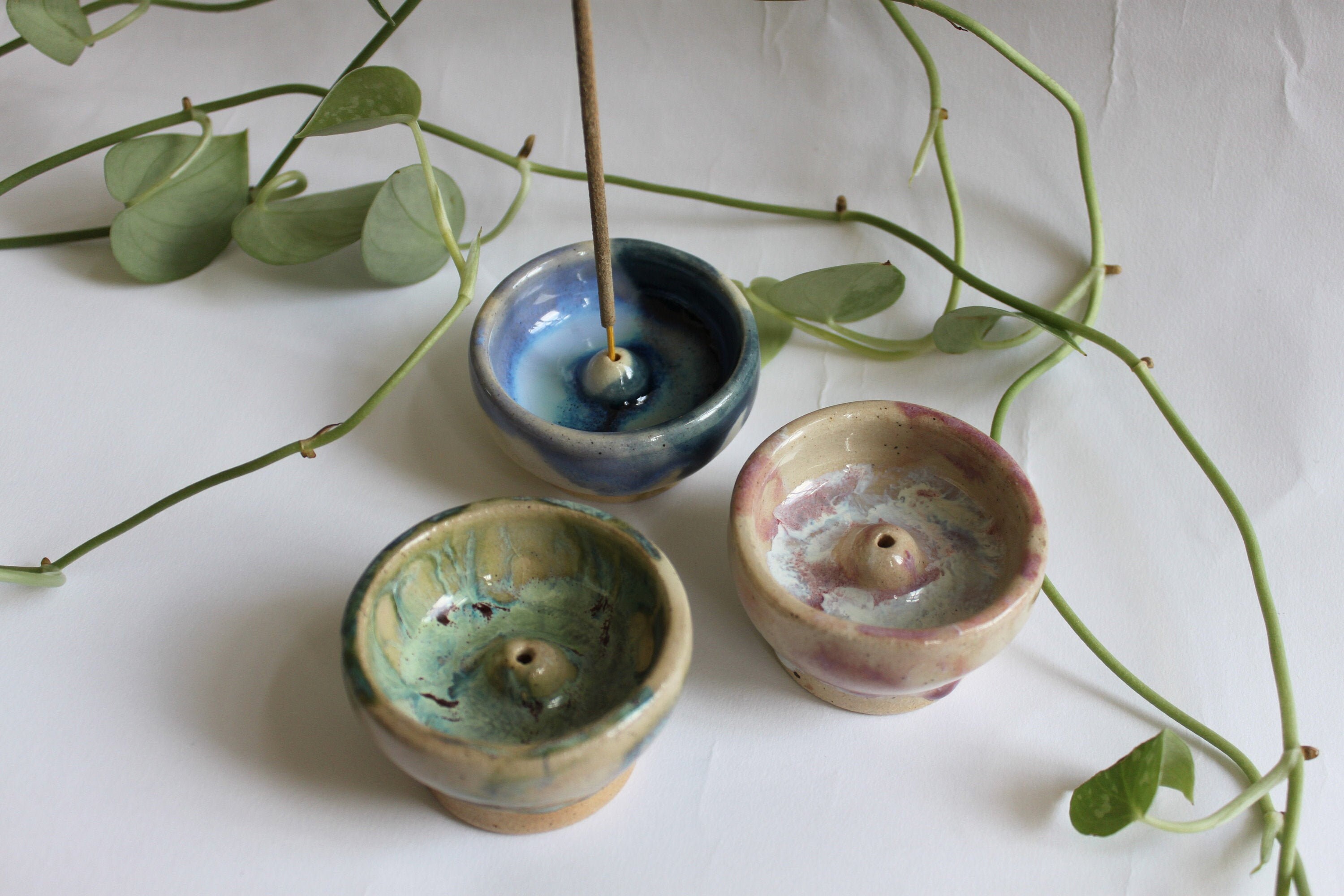 Handmade Ceramic Mini Incense Holder Bowl Multi Listing Ocean Etsy